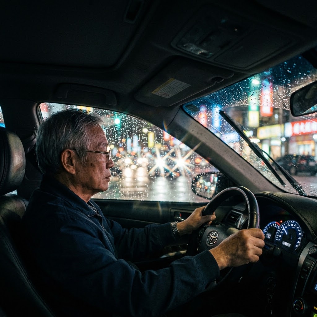 高齡駕駛夜間眩光 白內障 換照視力